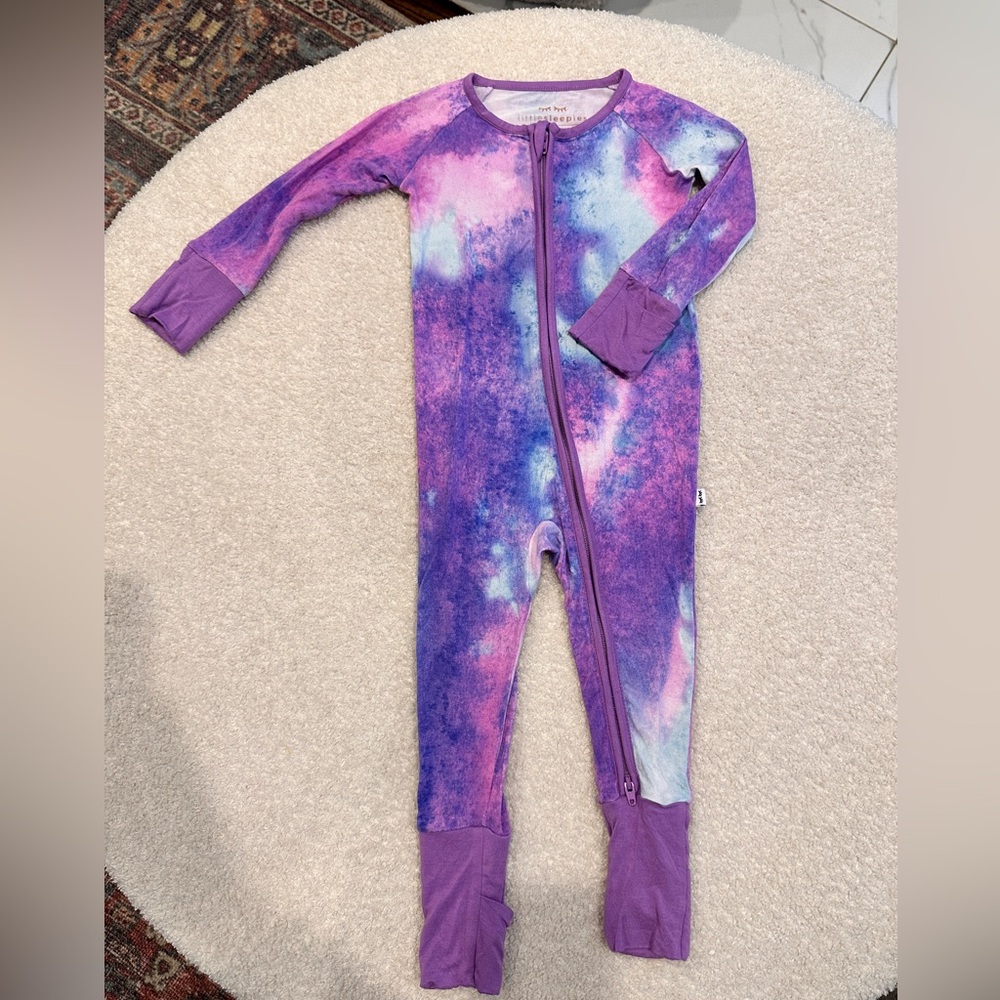 Little Sleepies Purple Watercolor 6-12 months
